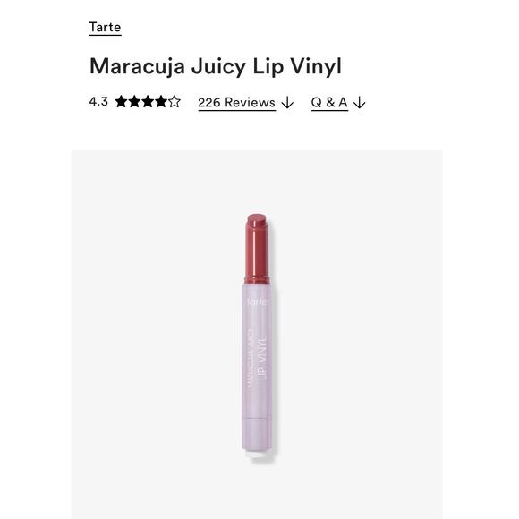 tarte Other - NIB - Tarte Maracuja Juicy Lip Vinyl - Hibuscus
